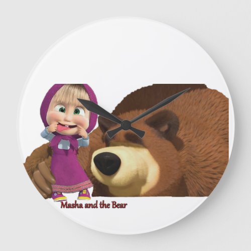 Masha and the Bear Large Clock