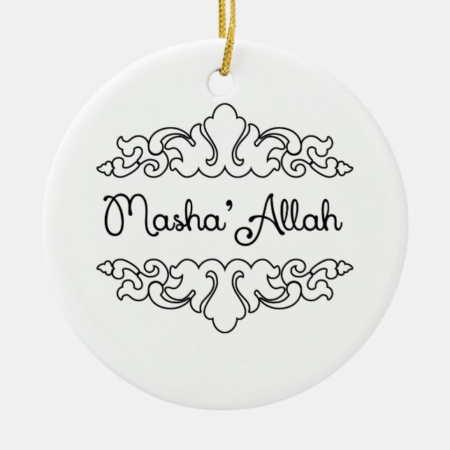 Masha'allah Ceramic Ornament (Front)