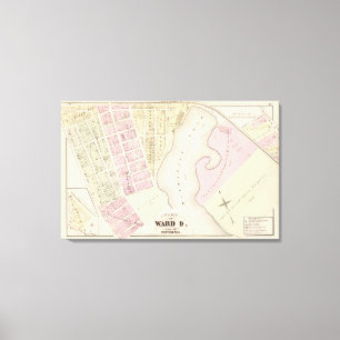 Mashapaug Pond and vicinity Atlas Map Canvas Print