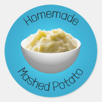 Mashed Potato Classic Round Sticker