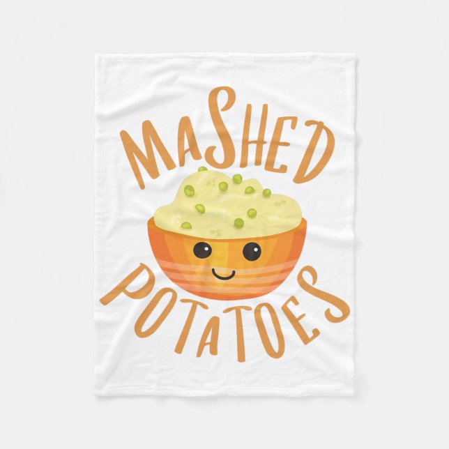 Mashed Potatoes And Gravy Matching Halloween Best  Fleece Blanket (Front)