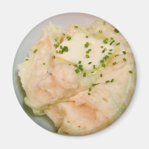 Mashed Potatoes Butter Chives Food Dinner Cooking Magnet