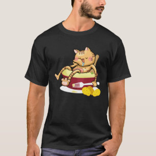 Mashed Potatoes Cat Thanksgiving Dinner T-Shirt