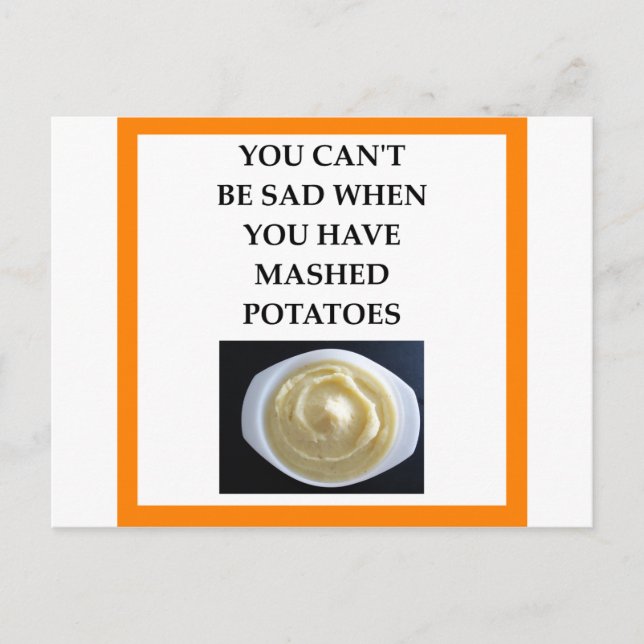 MASHED potatoes Postcard (Front)
