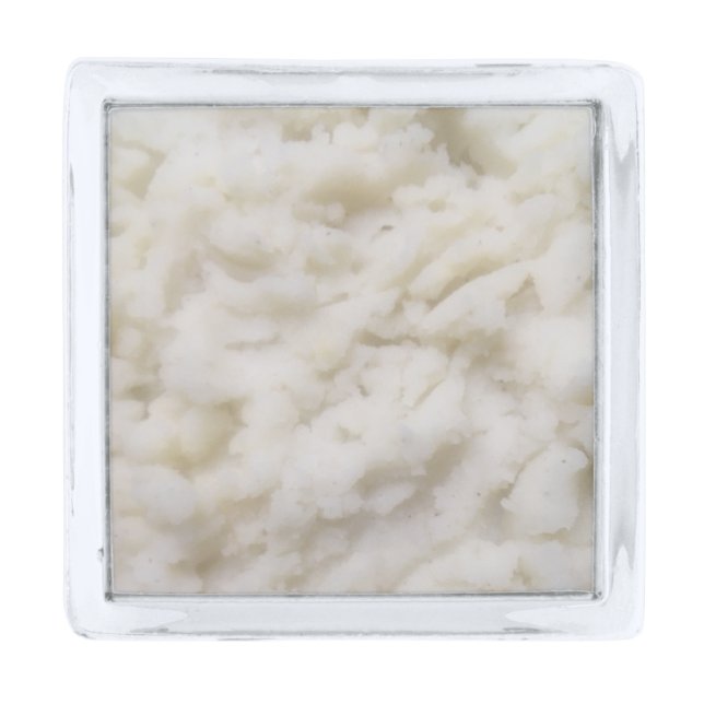 Mashed Potatoes Silver Finish Lapel Pin (Front)