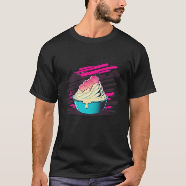 Mashed Potatoes Synthwave 80s Retrowave Aesthetic  T-Shirt (Front)