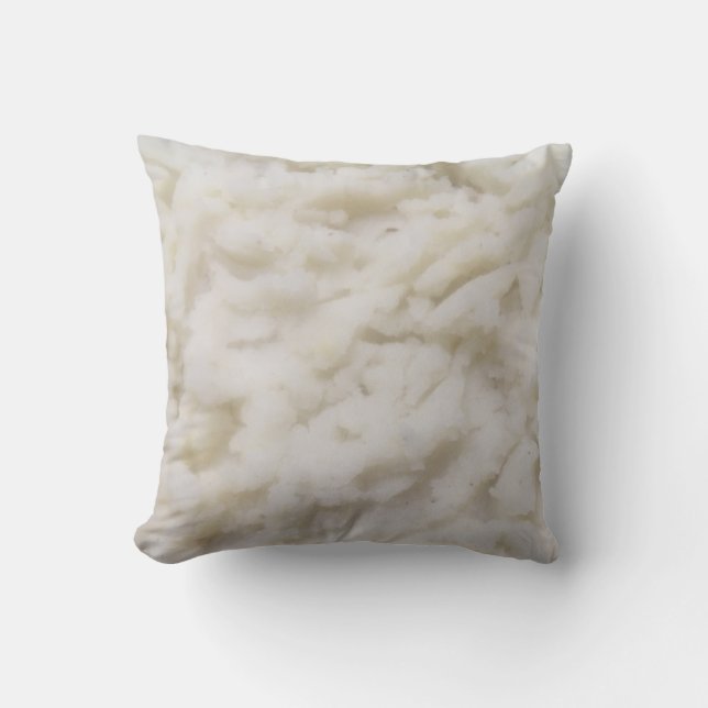 Mashed Potatoes Throw Pillow (Front)