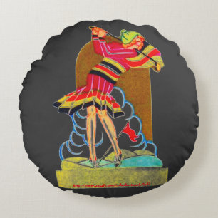 "Mashie niblick" Round Pillow