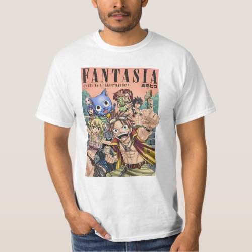   Mashima Hiro Works _ Fairy Tail Illustrations T_Shirt