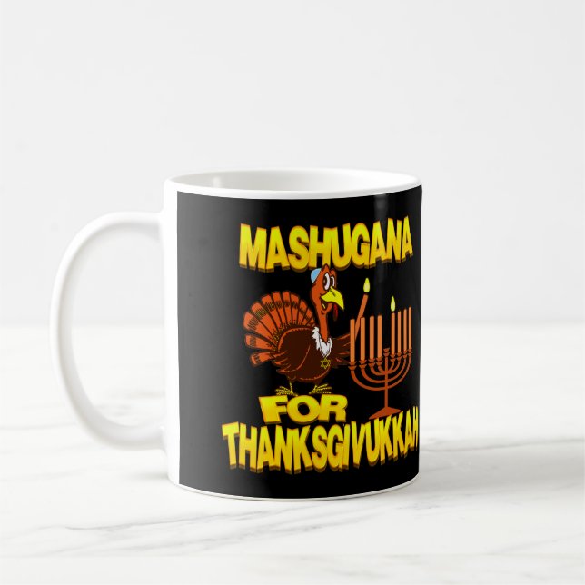 Mashugana For Thanksgivukkah Turkey Menorah Mug (Left)