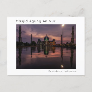 Masjid Agung An Nur, Pekanbaru, Riau, Indonesia Postcard