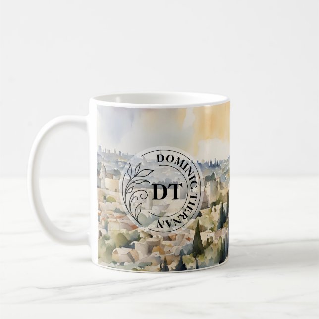 Masjid Al Aqsa Watercolor Mug – A Jerusalem Memory (Left)