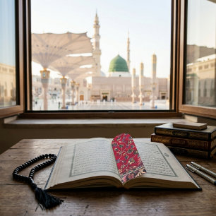 Masjid Nabawi Madinah Red Carpet Pattern Bookmarks