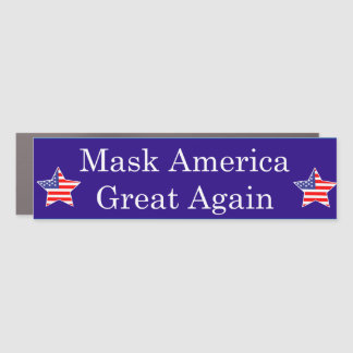 Mask America Great Again with Stars - Car Magnet