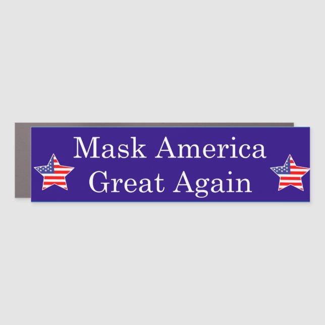 Mask America Great Again with Stars - Car Magnet (Front)