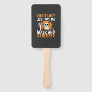 Mask and Sanitizer Halloween Ghost Design_1 Hand Fan