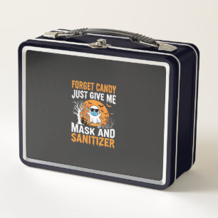Mask and Sanitizer Halloween Ghost Design_1 Metal Lunch Box