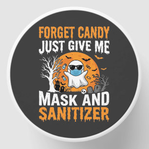 Mask and Sanitizer Halloween Ghost Design_1 Mini Candle Favors