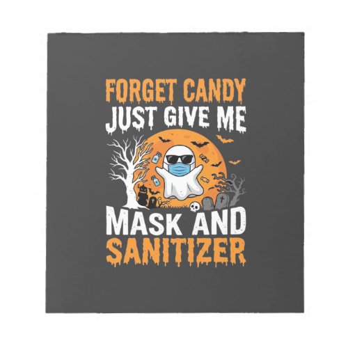Mask and Sanitizer Halloween Ghost Design_1 Notepad