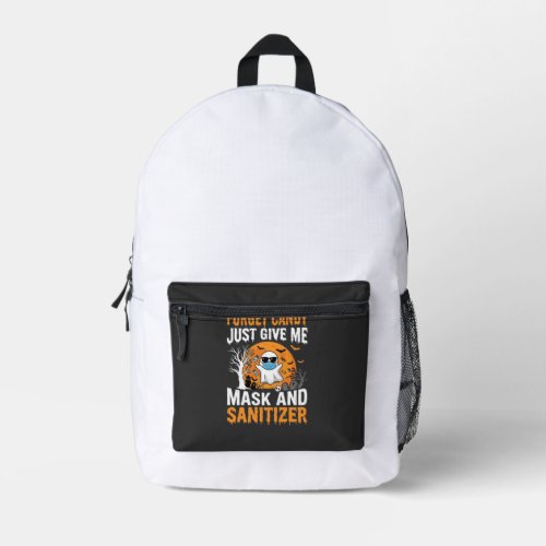 Mask and Sanitizer Halloween Ghost Design_1 Printed Backpack