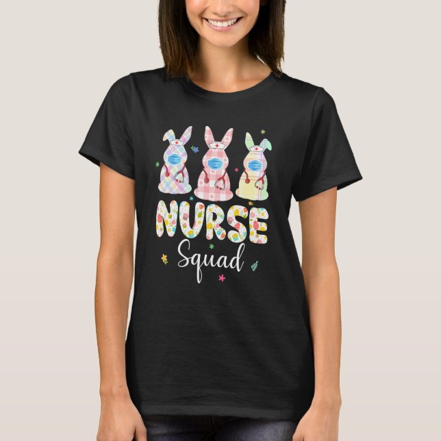 Mask Bunny Nurse Squad Easter Stethoscope Rabbit N T-Shirt (Front)