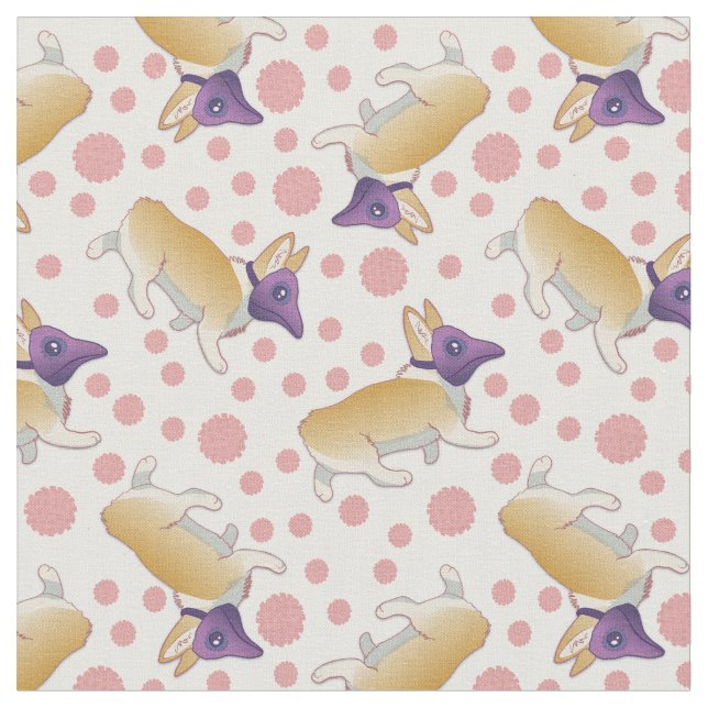 Mask Corgi Plague Doctor Transparent Fabric (Close Up)