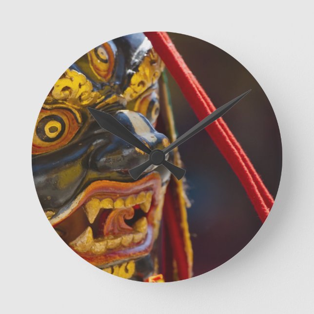 Mask dance performance at Tshechu Festival Round Clock (Front)