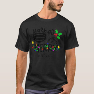Mask Ed And Merry Cna Life Christmas T-Shirt