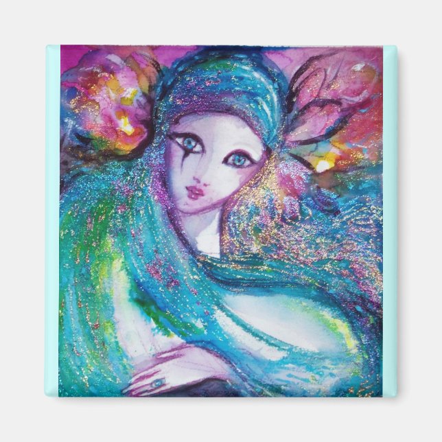 MASK IN BLUE MAGNET (Front)