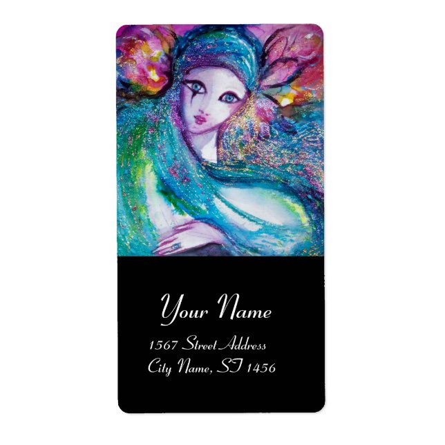 MASK IN BLUE , pink  black Label (Front)