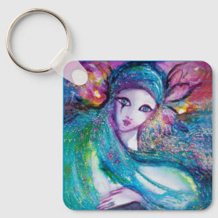 MASK IN BLUE / Venetian Masquerade Masks Keychain