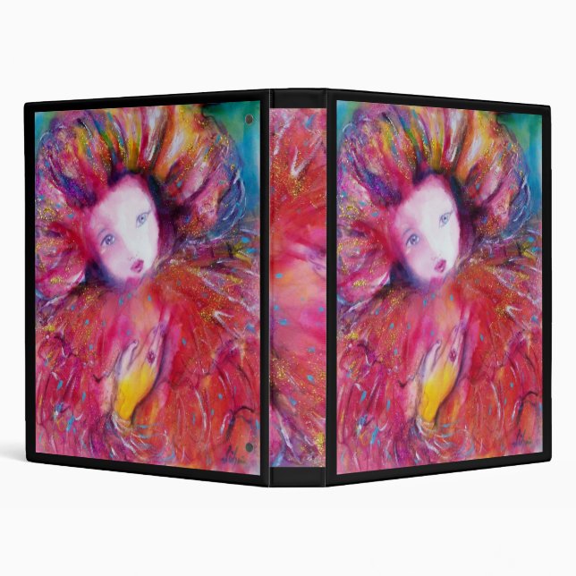 MASK IN RED 3 RING BINDER (Background)