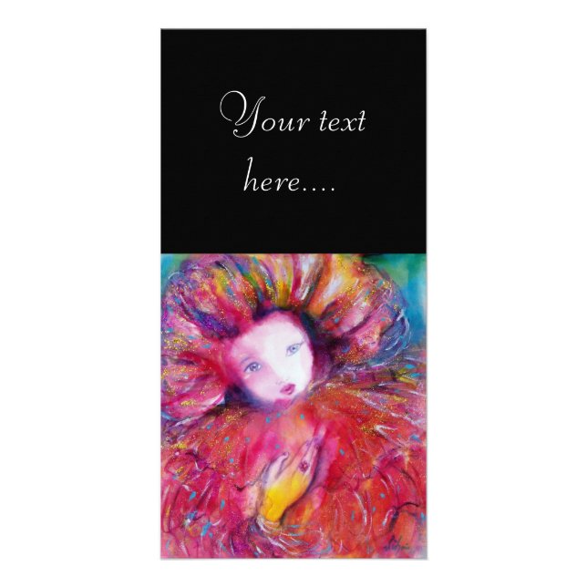 MASK IN RED Carnival Masquerade Party Black Card (Front)