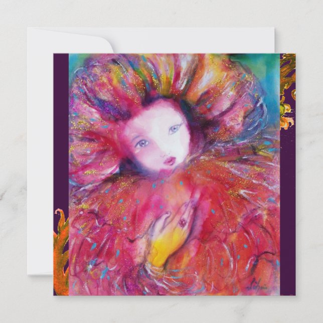 MASK IN RED / MARDI GRAS MASQUERADE PARTY INVITATION (Front)