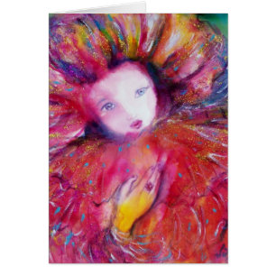 MASK IN RED Venetian Carnival Faces Cards