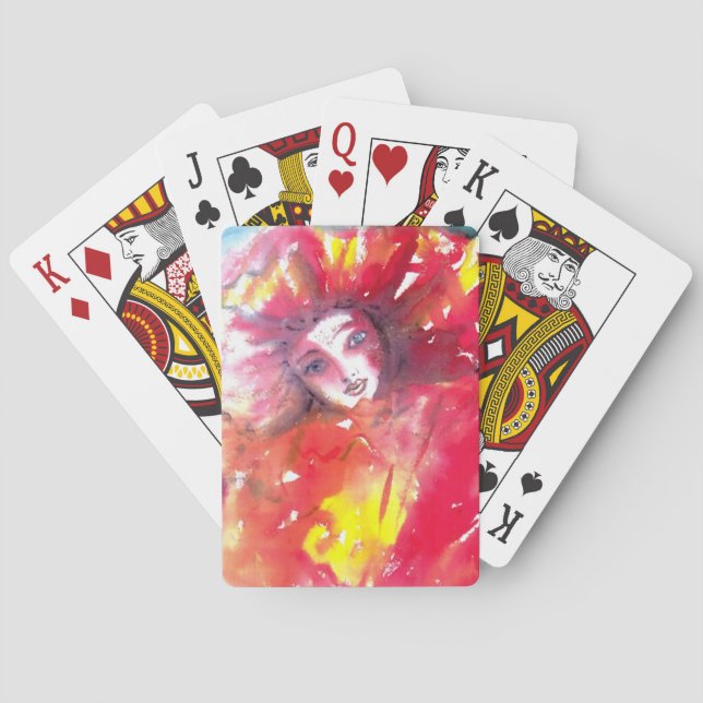 MASK IN RED / Venetian Masquearde Ball Poker Cards (Back)
