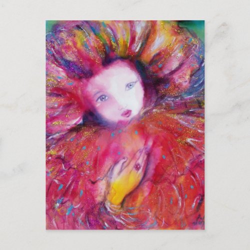 MASK IN RED Venetian Masquerade Faces Postcard