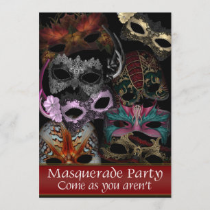 Mask Masquerade Party Invitations