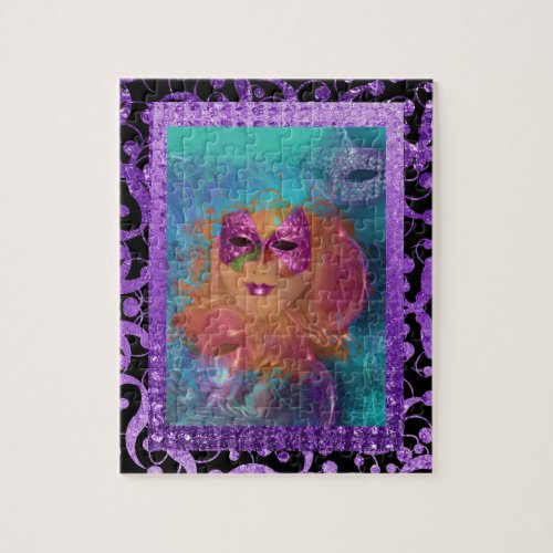 Mask masquerade venetian mardi gras party jigsaw puzzle