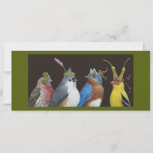 Mask night flat card