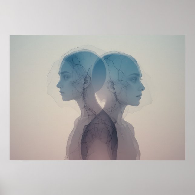 Mask of Emotions Poster Abstract Wall Art (Front)