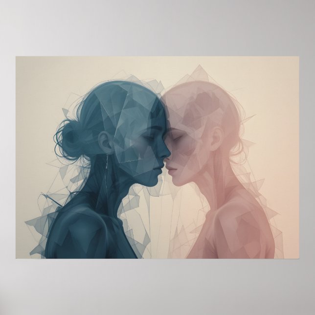 Mask of Emotions Poster Abstract Wall Art (Front)