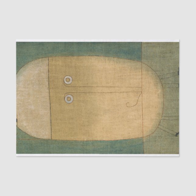 Mask of Fear by Paul Klee Tissue Paper (Front)