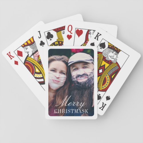 Mask Photo Christmas Playing Cards Personalized