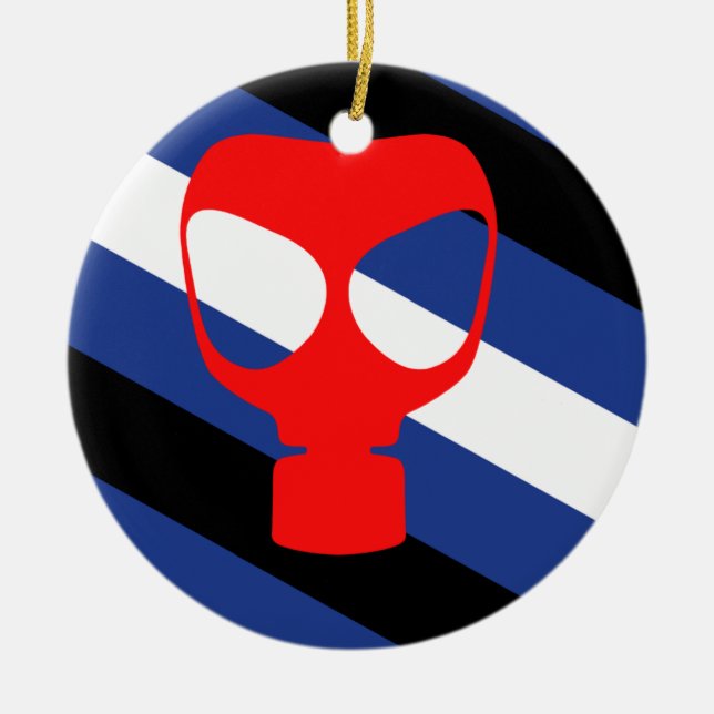 Mask Pride Flag Ceramic Ornament (Front)