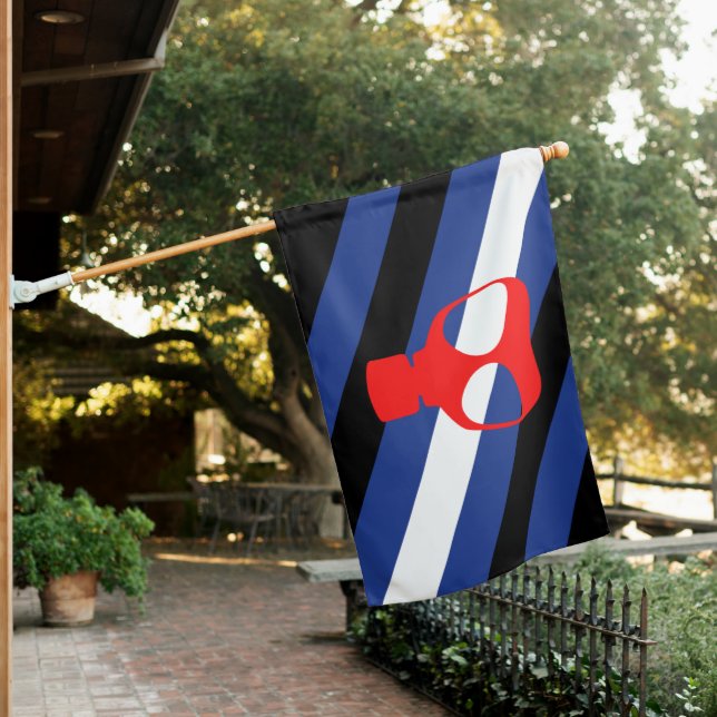 Mask Pride House Flag (In SItu)