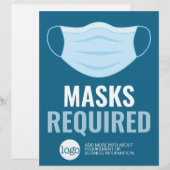 Mask Required with Drawing plus Additional Text (Front/Back)