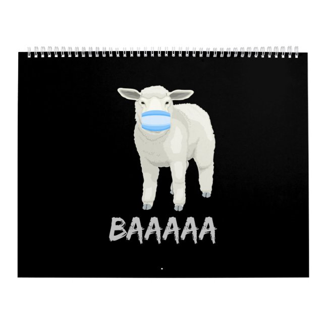 Mask sheep | Funny sheep with face mask design Calendar (Cover)