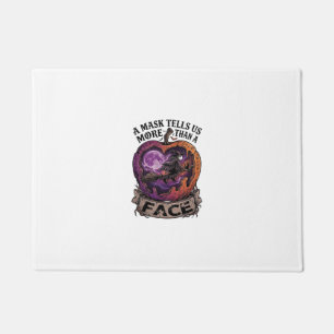 Mask Tells Us More Than Face Halloween Witch Apple Doormat