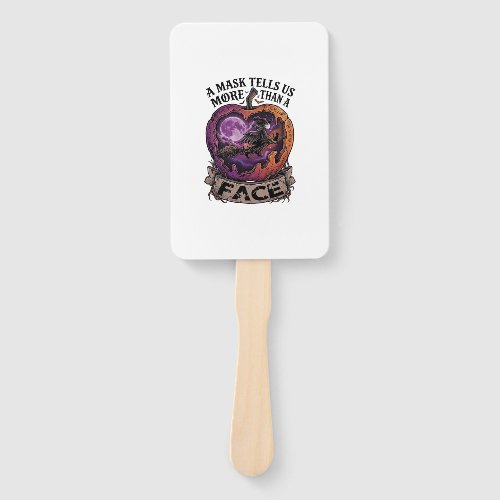 Mask Tells Us More Than Face Halloween Witch Apple Hand Fan